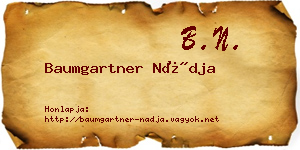 Baumgartner Nádja névjegykártya
